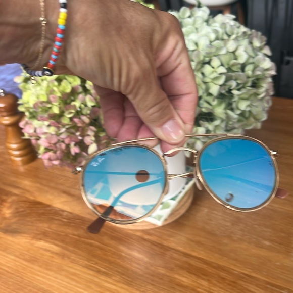 ROSE GOLD RAY BAN ROUND DOUBLE BRIDGE - Picture 3 of 6